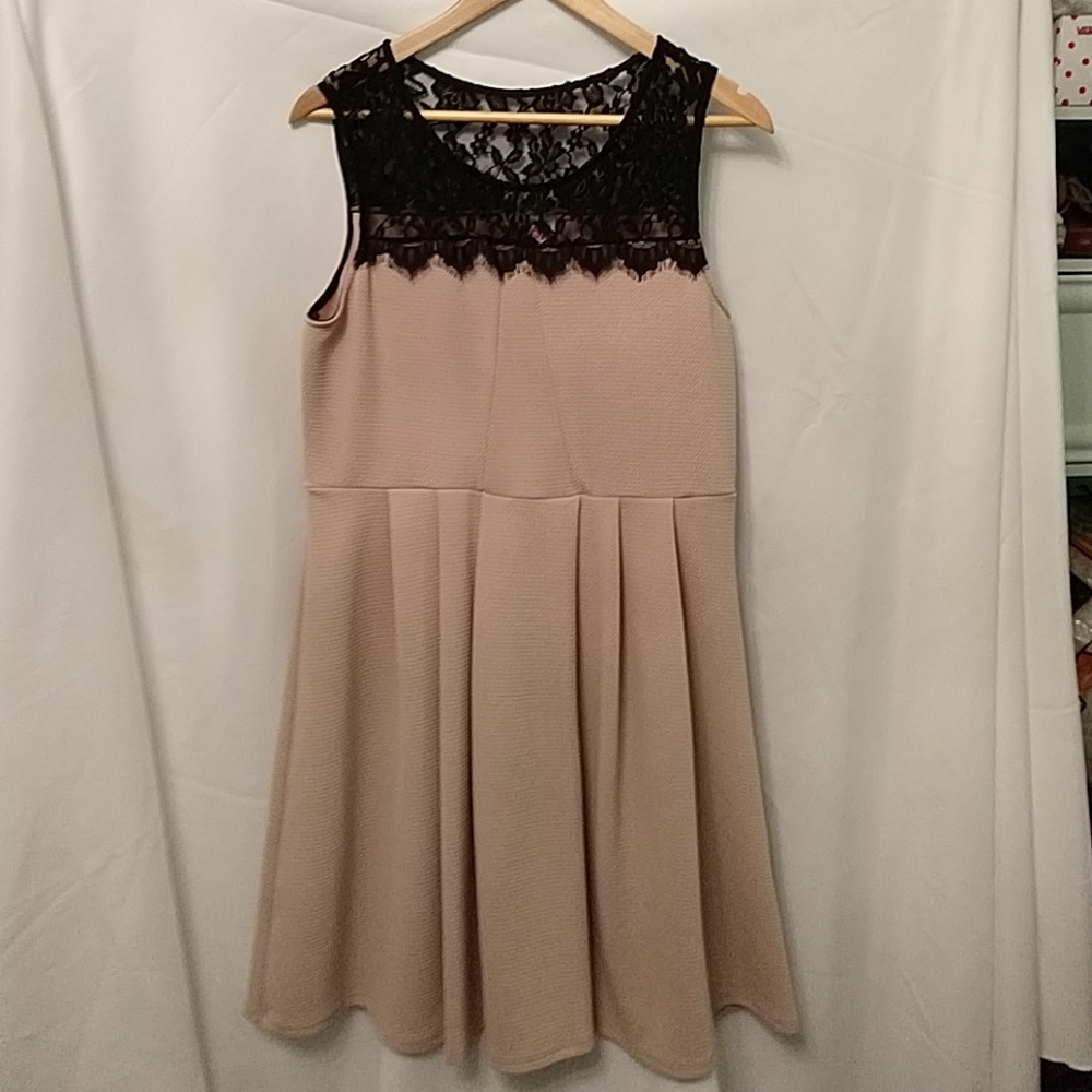 Lace top knee length dress new with tags